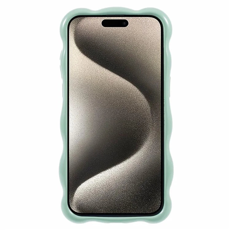For iPhone 15 Pro Phone Case Anti-scratch Wavy Edge TPU Cover