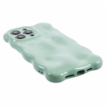 For iPhone 15 Pro Phone Case Anti-scratch Wavy Edge TPU Cover