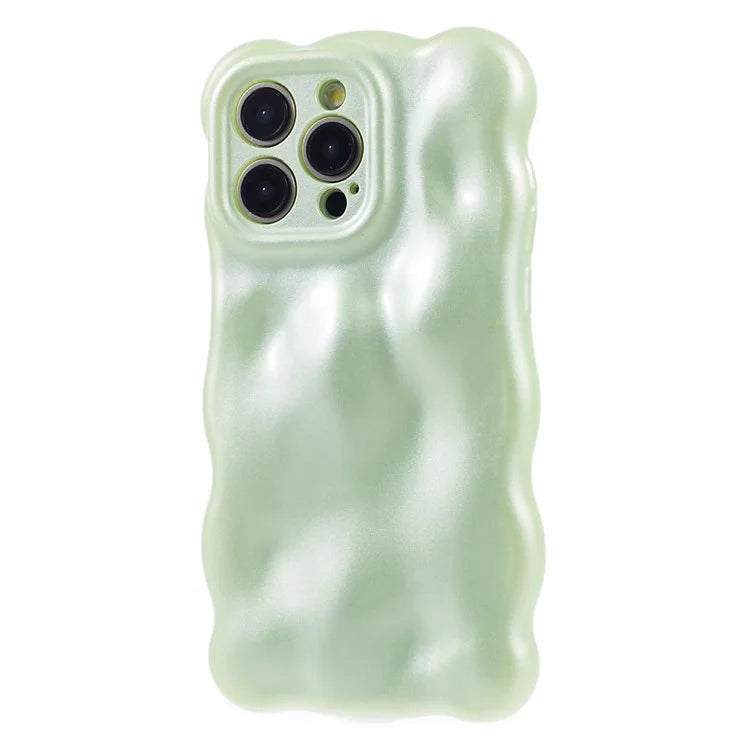 For iPhone 15 Pro Phone Case Anti-scratch Wavy Edge TPU Cover
