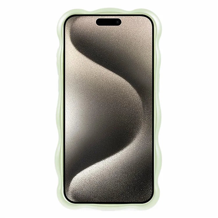 For iPhone 15 Pro Phone Case Anti-scratch Wavy Edge TPU Cover