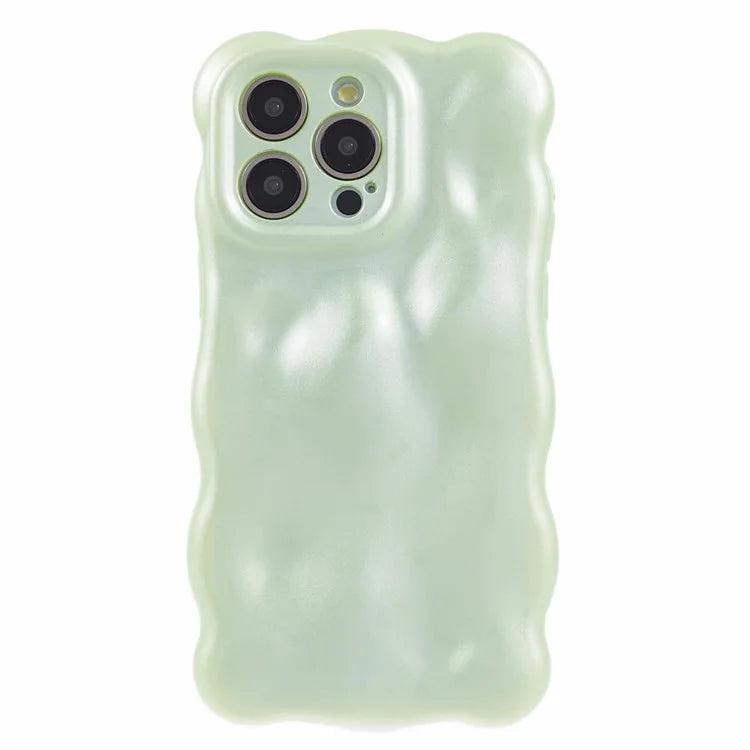For iPhone 15 Pro Phone Case Anti-scratch Wavy Edge TPU Cover