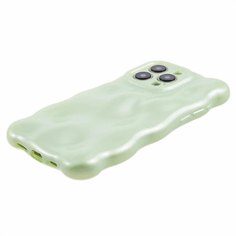 For iPhone 15 Pro Phone Case Anti-scratch Wavy Edge TPU Cover