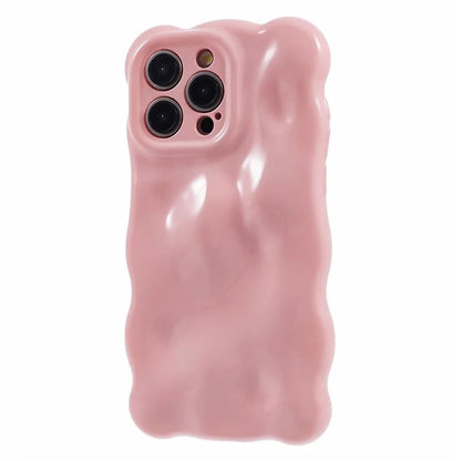 For iPhone 15 Pro Phone Case Anti-scratch Wavy Edge TPU Cover
