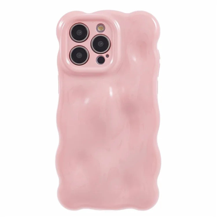 For iPhone 15 Pro Phone Case Anti-scratch Wavy Edge TPU Cover