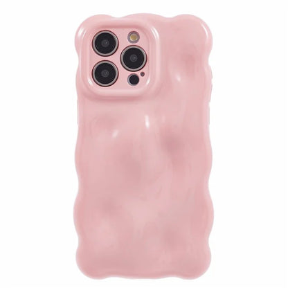 For iPhone 15 Pro Phone Case Anti-scratch Wavy Edge TPU Cover