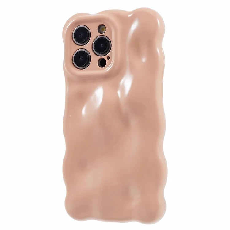 For iPhone 15 Pro Phone Case Anti-scratch Wavy Edge TPU Cover