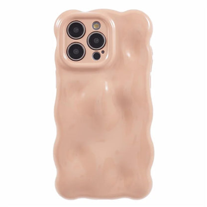 For iPhone 15 Pro Phone Case Anti-scratch Wavy Edge TPU Cover