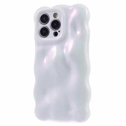 For iPhone 13 Pro TPU Case Wavy Edge Macaron Color Mobile Phone Cover