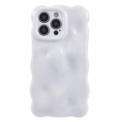 For iPhone 13 Pro TPU Case Wavy Edge Macaron Color Mobile Phone Cover
