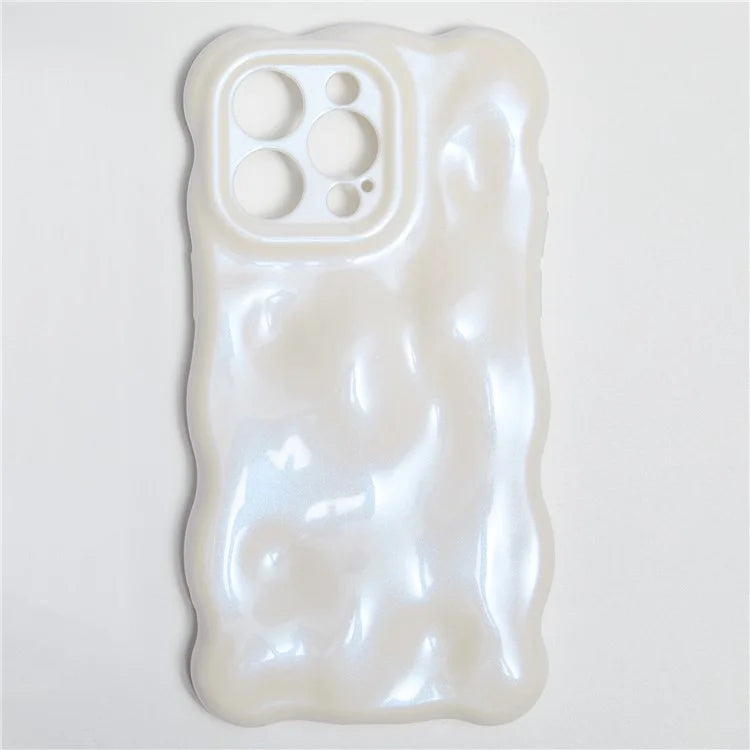 For iPhone 13 Pro TPU Case Wavy Edge Macaron Color Mobile Phone Cover