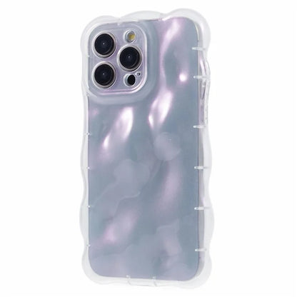 For iPhone 13 Pro TPU Case Wavy Edge Macaron Color Mobile Phone Cover
