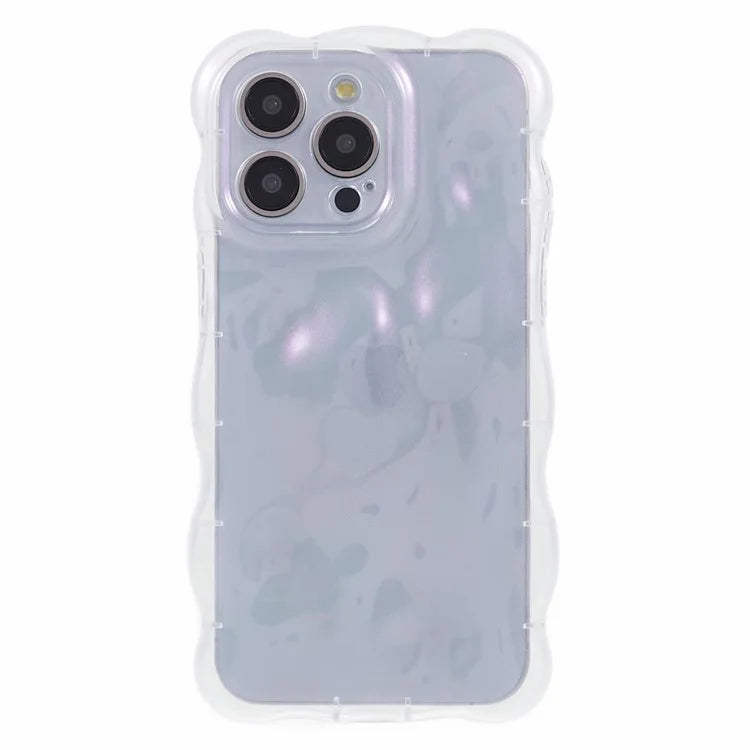 For iPhone 13 Pro TPU Case Wavy Edge Macaron Color Mobile Phone Cover