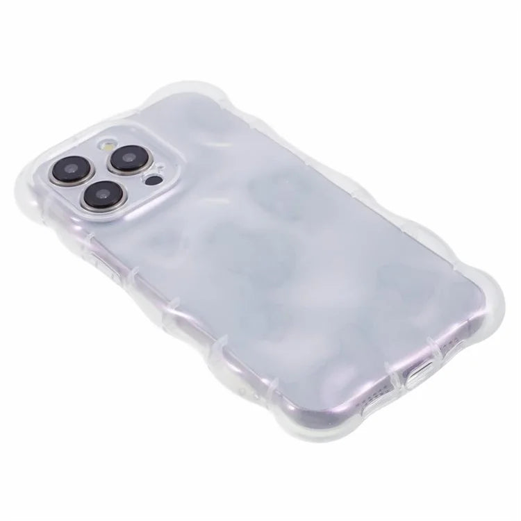 For iPhone 13 Pro TPU Case Wavy Edge Macaron Color Mobile Phone Cover
