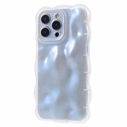 For iPhone 13 Pro TPU Case Wavy Edge Macaron Color Mobile Phone Cover