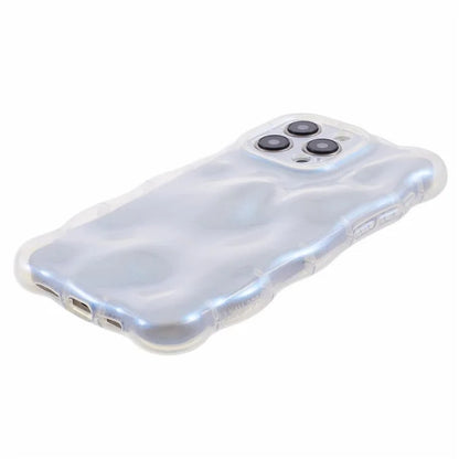 For iPhone 13 Pro TPU Case Wavy Edge Macaron Color Mobile Phone Cover