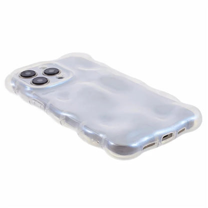 For iPhone 13 Pro TPU Case Wavy Edge Macaron Color Mobile Phone Cover
