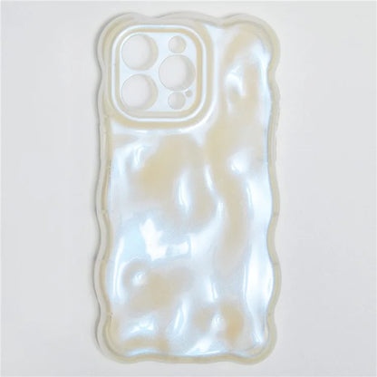 For iPhone 13 Pro TPU Case Wavy Edge Macaron Color Mobile Phone Cover