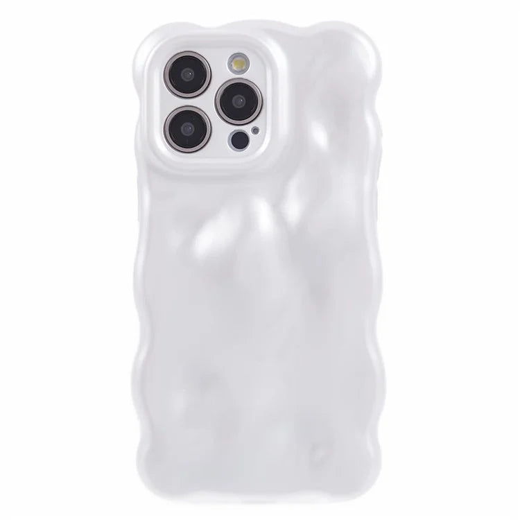 For iPhone 13 Pro TPU Case Wavy Edge Macaron Color Mobile Phone Cover
