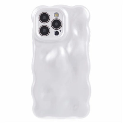 For iPhone 13 Pro TPU Case Wavy Edge Macaron Color Mobile Phone Cover