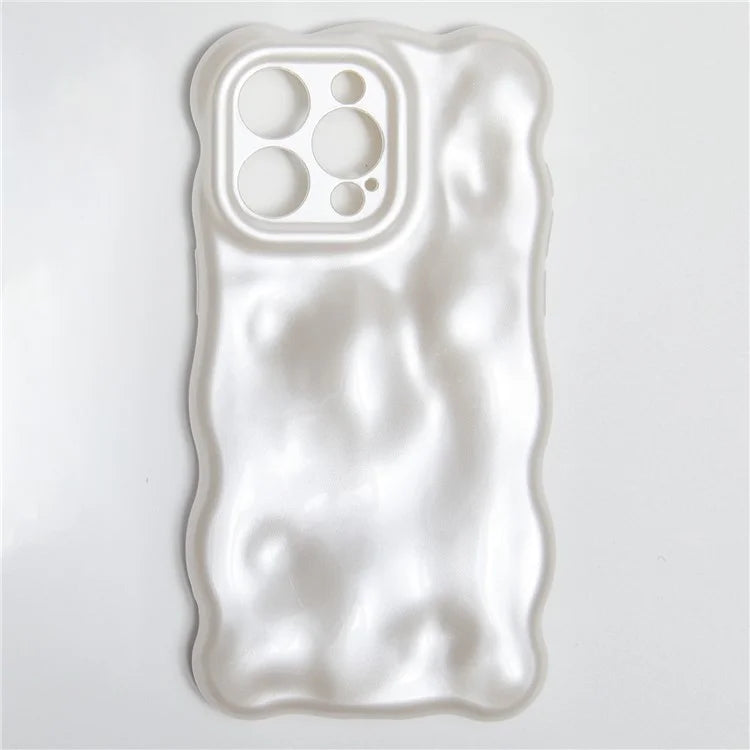 For iPhone 13 Pro TPU Case Wavy Edge Macaron Color Mobile Phone Cover