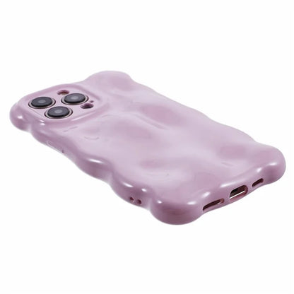For iPhone 13 Pro TPU Case Wavy Edge Macaron Color Mobile Phone Cover