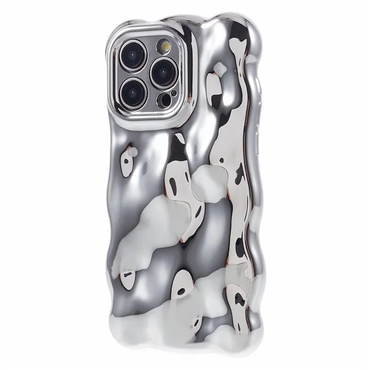 For iPhone 13 Pro TPU Case Wavy Edge Macaron Color Mobile Phone Cover