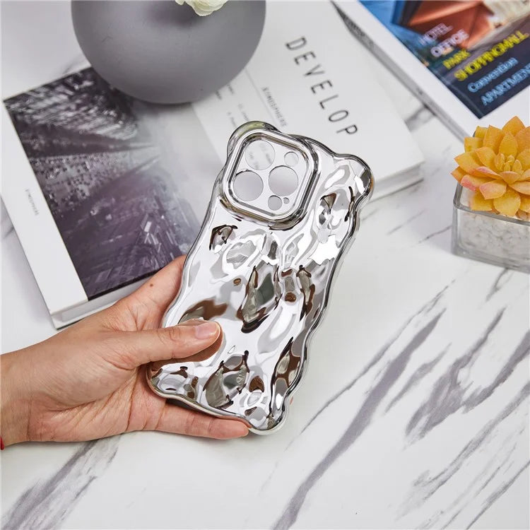 For iPhone 13 Pro TPU Case Wavy Edge Macaron Color Mobile Phone Cover