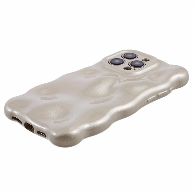 For iPhone 13 Pro TPU Case Wavy Edge Macaron Color Mobile Phone Cover