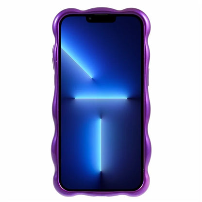For iPhone 13 Pro TPU Case Wavy Edge Macaron Color Mobile Phone Cover