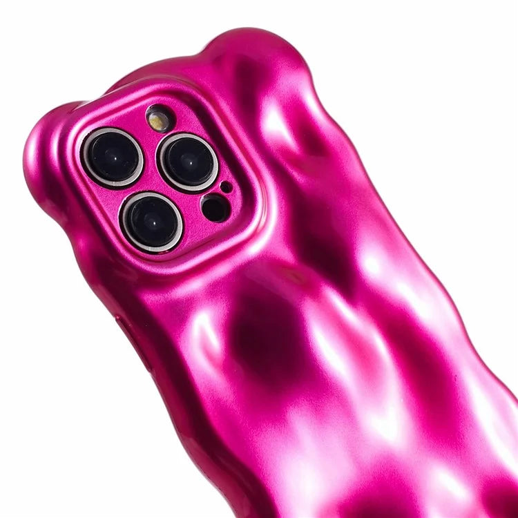 For iPhone 13 Pro TPU Case Wavy Edge Macaron Color Mobile Phone Cover