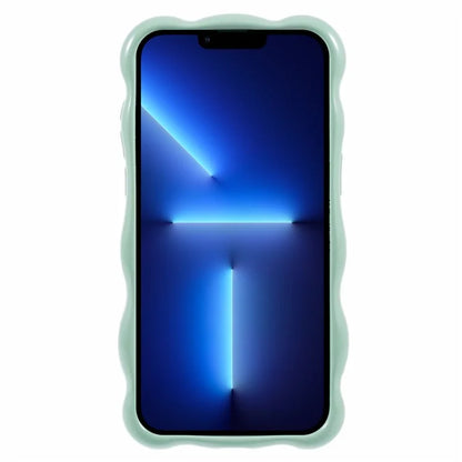 For iPhone 13 Pro TPU Case Wavy Edge Macaron Color Mobile Phone Cover