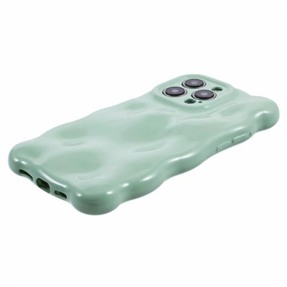 For iPhone 13 Pro TPU Case Wavy Edge Macaron Color Mobile Phone Cover