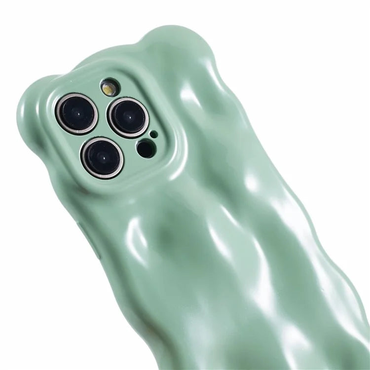 For iPhone 13 Pro TPU Case Wavy Edge Macaron Color Mobile Phone Cover