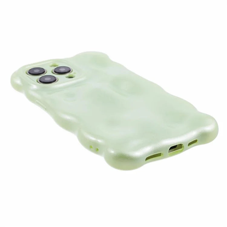 For iPhone 13 Pro TPU Case Wavy Edge Macaron Color Mobile Phone Cover