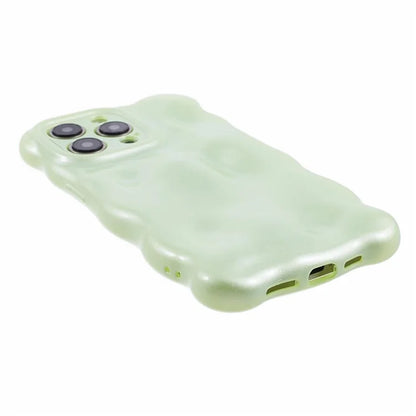 For iPhone 13 Pro TPU Case Wavy Edge Macaron Color Mobile Phone Cover