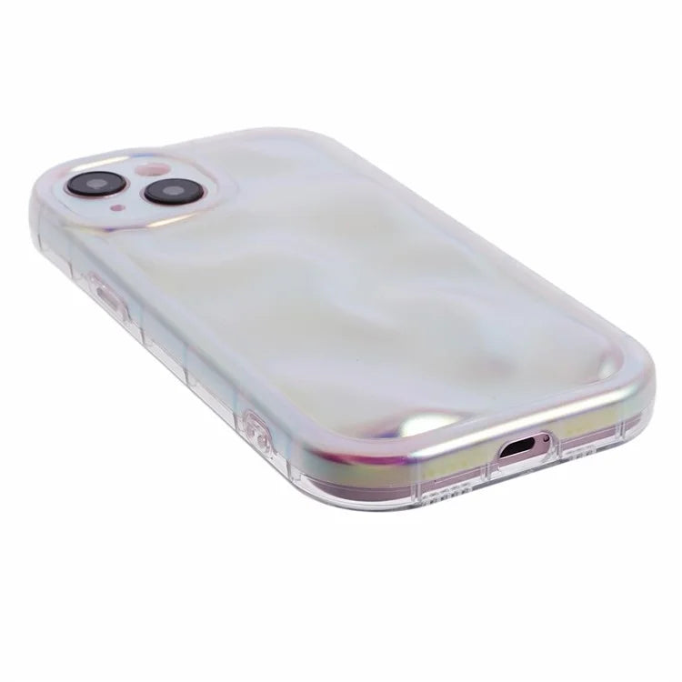 For iPhone 15 TPU Phone Case Meteorite Pattern Luxury Laser Back Cover