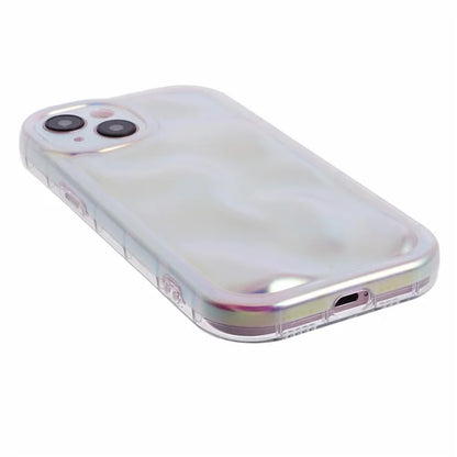 For iPhone 15 TPU Phone Case Meteorite Pattern Luxury Laser Back Cover