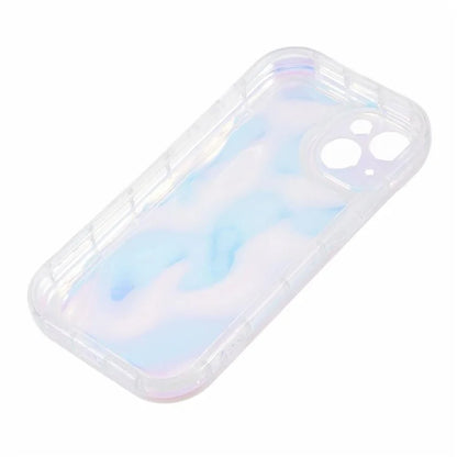 For iPhone 14 Case Camera Lens Protection Meteorite Pattern Phone Cover