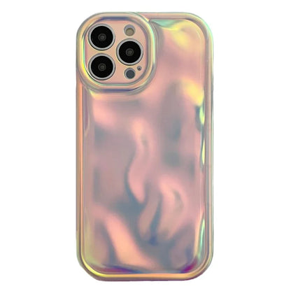 For iPhone 14 Pro Max Case Meteorite Pattern Gradient Laser TPU Phone Cover