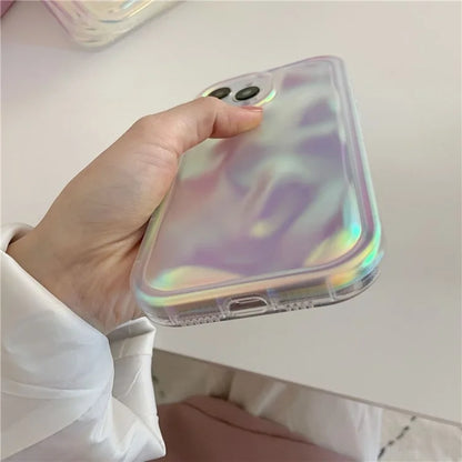 For iPhone 13 Pro Max Case Anti-Scratch Meteorite Pattern Laser Phone Cover