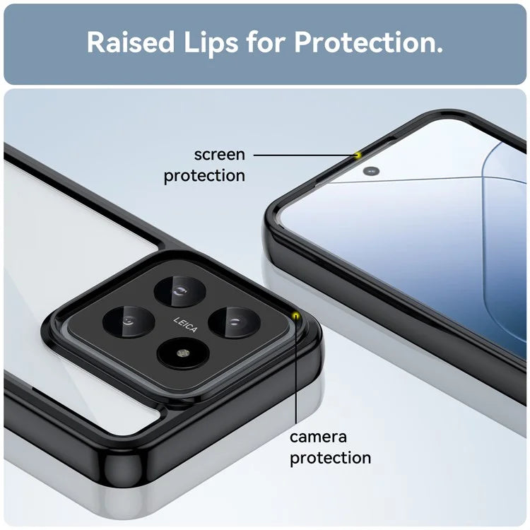 For Xiaomi 14 Case Anti-drop Shockproof TPU+Acrylic Mobile Phone Back Protector