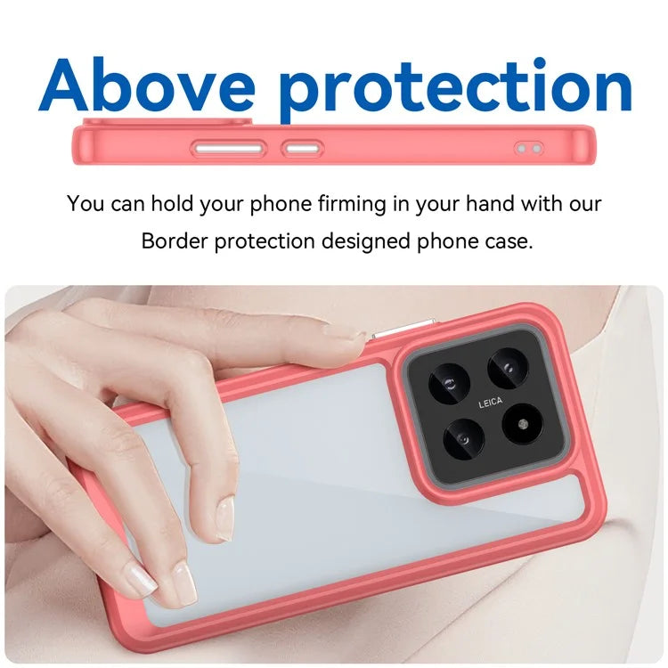 For Xiaomi 14 Case Anti-drop Shockproof TPU+Acrylic Mobile Phone Back Protector