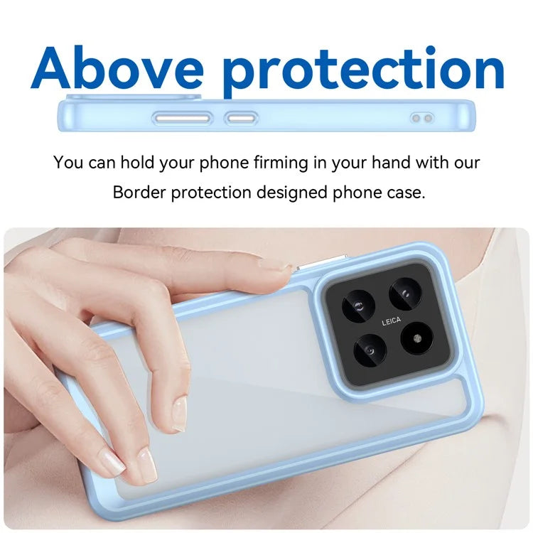 For Xiaomi 14 Case Anti-drop Shockproof TPU+Acrylic Mobile Phone Back Protector