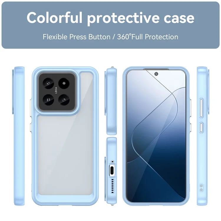 For Xiaomi 14 Case Anti-drop Shockproof TPU+Acrylic Mobile Phone Back Protector