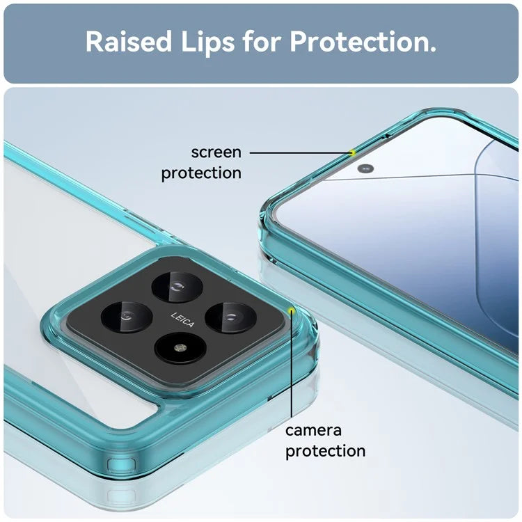 For Xiaomi 14 Case Anti-drop Shockproof TPU+Acrylic Mobile Phone Back Protector