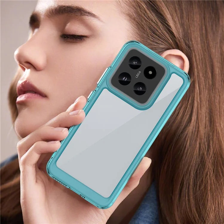 For Xiaomi 14 Case Anti-drop Shockproof TPU+Acrylic Mobile Phone Back Protector