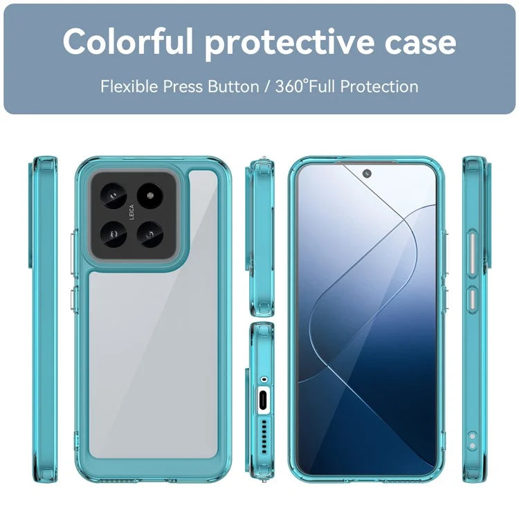 For Xiaomi 14 Case Anti-drop Shockproof TPU+Acrylic Mobile Phone Back Protector