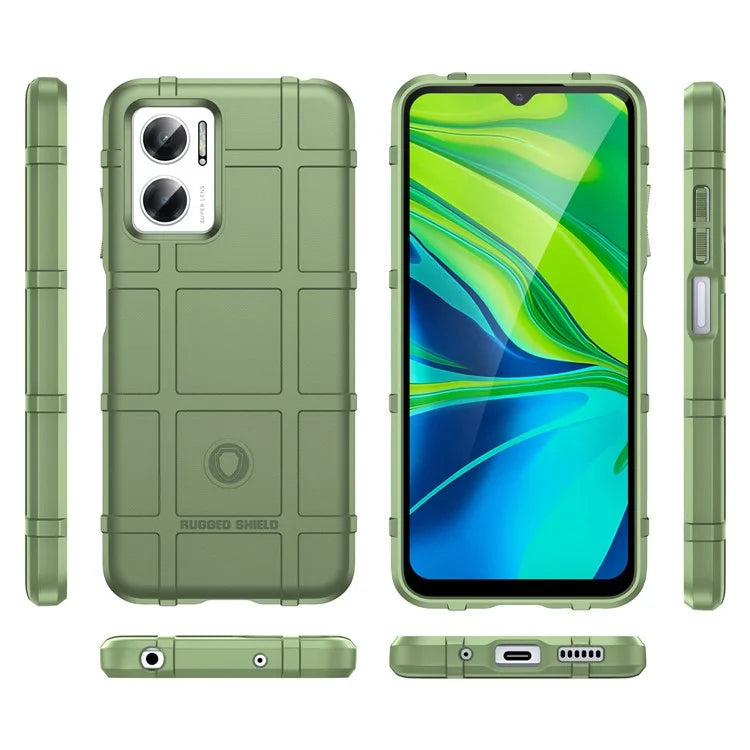 For Xiaomi Redmi 10 5G / Redmi 10 Prime+ 5G / Redmi 11 Prime 5G / Note 11E 5G Case Square Grid Phone TPU Cover
