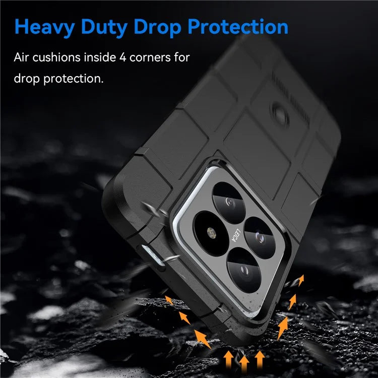 Phone Case for Xiaomi 14 Pro Slim-Fit Square Grid Texture TPU Phone Cover