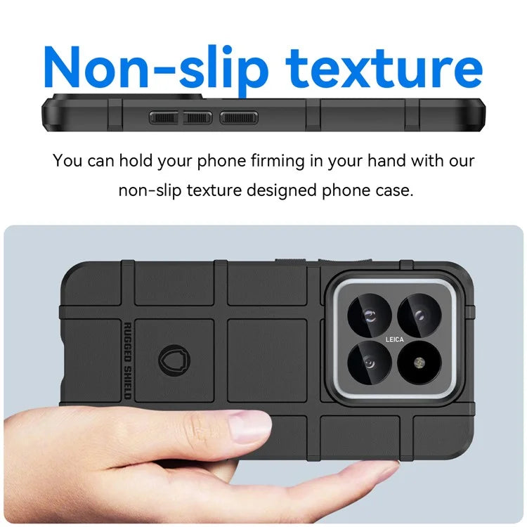 Phone Case for Xiaomi 14 Pro Slim-Fit Square Grid Texture TPU Phone Cover